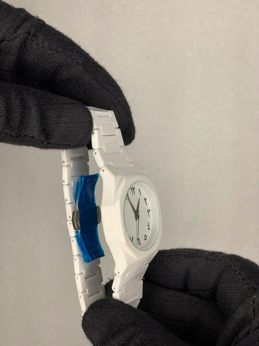 Arabic Aura White Dial Minimalist Watch for Men