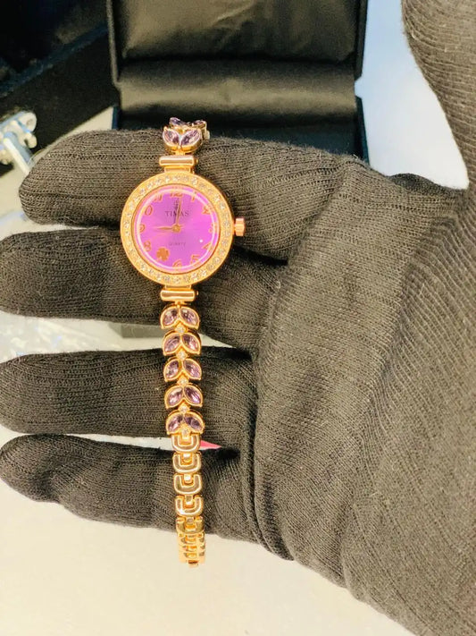 Emerald Leaf Bracelet Watch